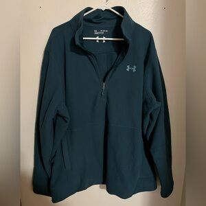 UNDER ARMOUR Classic ColdGear Athleisure Casual 1/4 Zip Dark Teal Men's Size 3XL